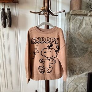 Zara Brown Snoopy Graphic Sweatshirt
